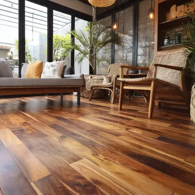 Lantai Kayu Jati — Kayu Solid